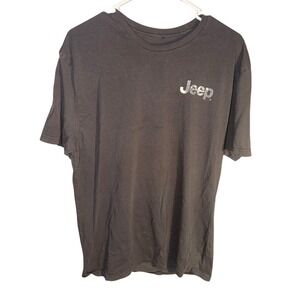 Jedco Jeep Mens Graphic T-Shirt XL Charcoal Gray Cotton Short Sleeve Crew Neck